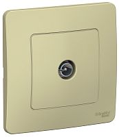 Розетка TV Коннектор с рамкой Systeme Electric Blanca 1-м. бежевый картинка